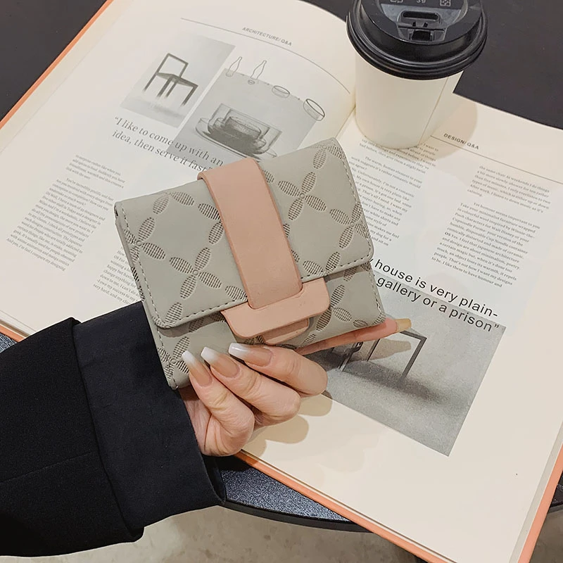 

Fashion Women's Wallet Female Short Wallets Hollow Leave Pouch Handbag for Women Coin Leather Purses Card Holder Carteira