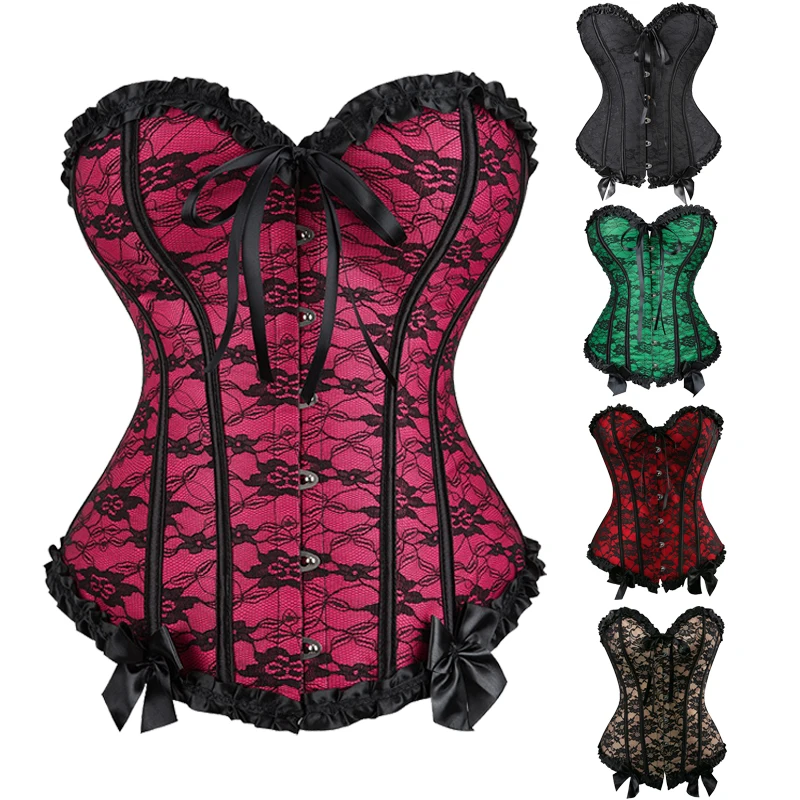Женский модный корсет с рюшами кружевной пояс из бурлеска нижнее белье лидер