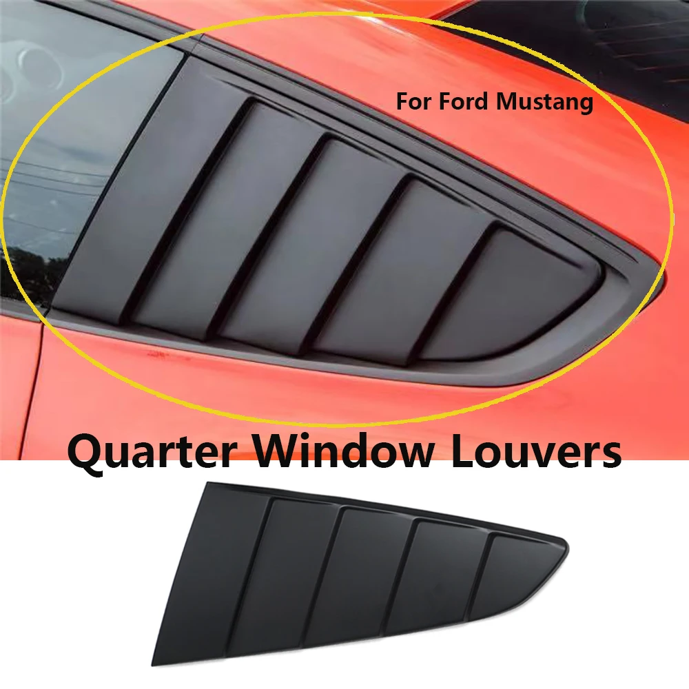 

Car Rear Window PFT Quarter Side Window Louver Vent Scoop Cover For Ford Mustang 2015-2017 Decorative Accessories Replacement