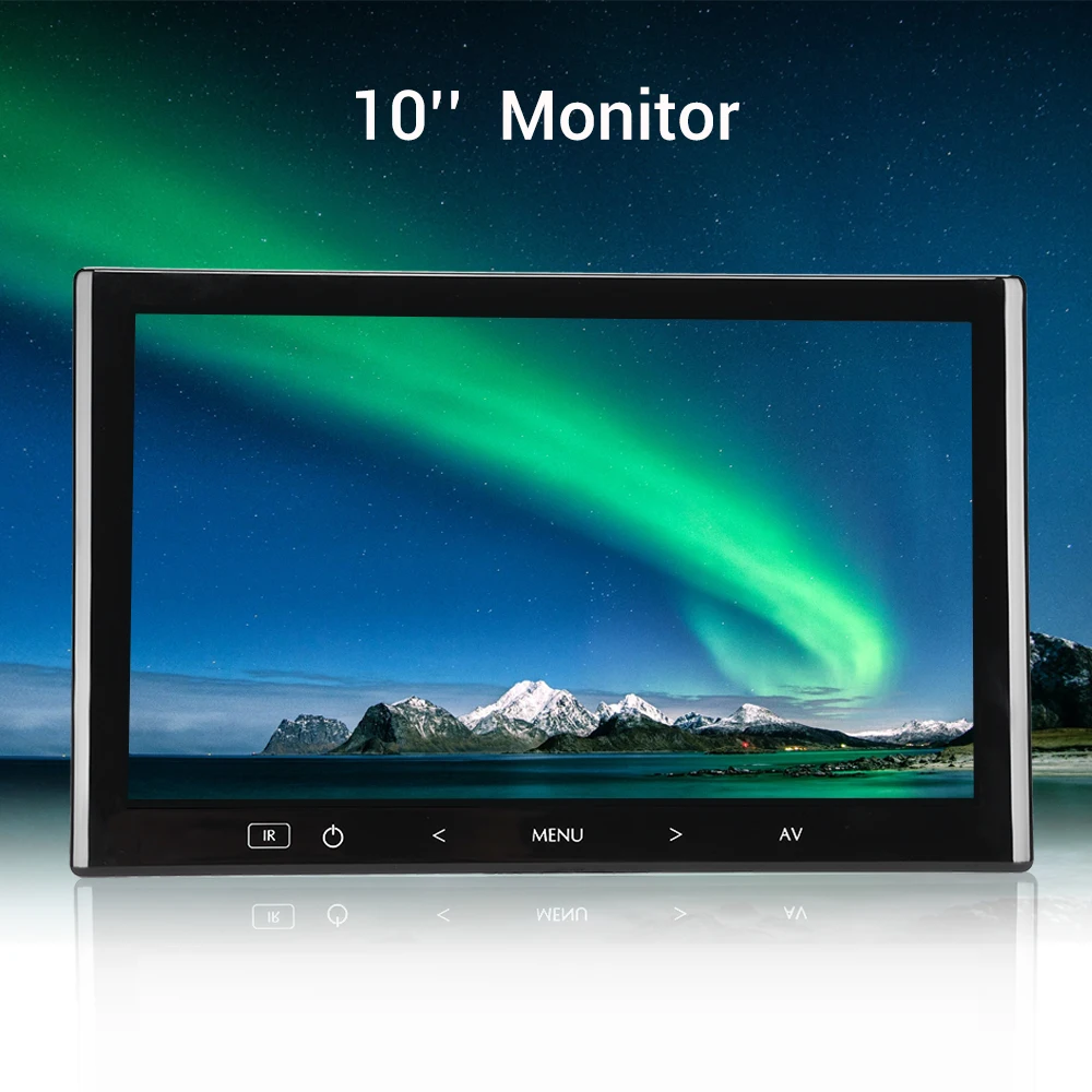 

10-дюймовый ЖК-монитор Eyoyo, 140 °, HDMI-монитор для автомобиля, домашней системы безопасности, офиса, VGA с дистанционным управлением, мини-монитор, ...