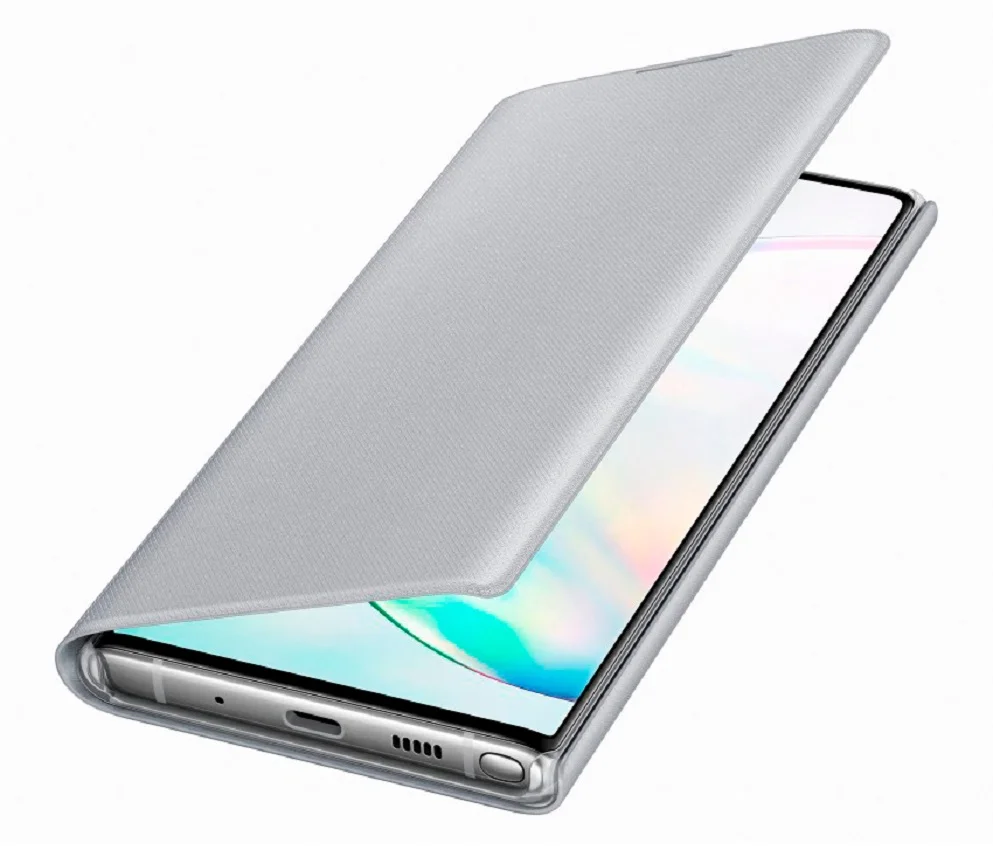Чехол Samsung LED View Cover Galaxy Note 10 Серебристый | Мобильные телефоны и аксессуары