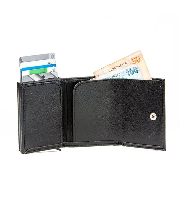 

Personalized Mechanism Leather Men Organized Wallet Coin Storage Small Mini Card Holder Turkish Quality Wallet Pocket