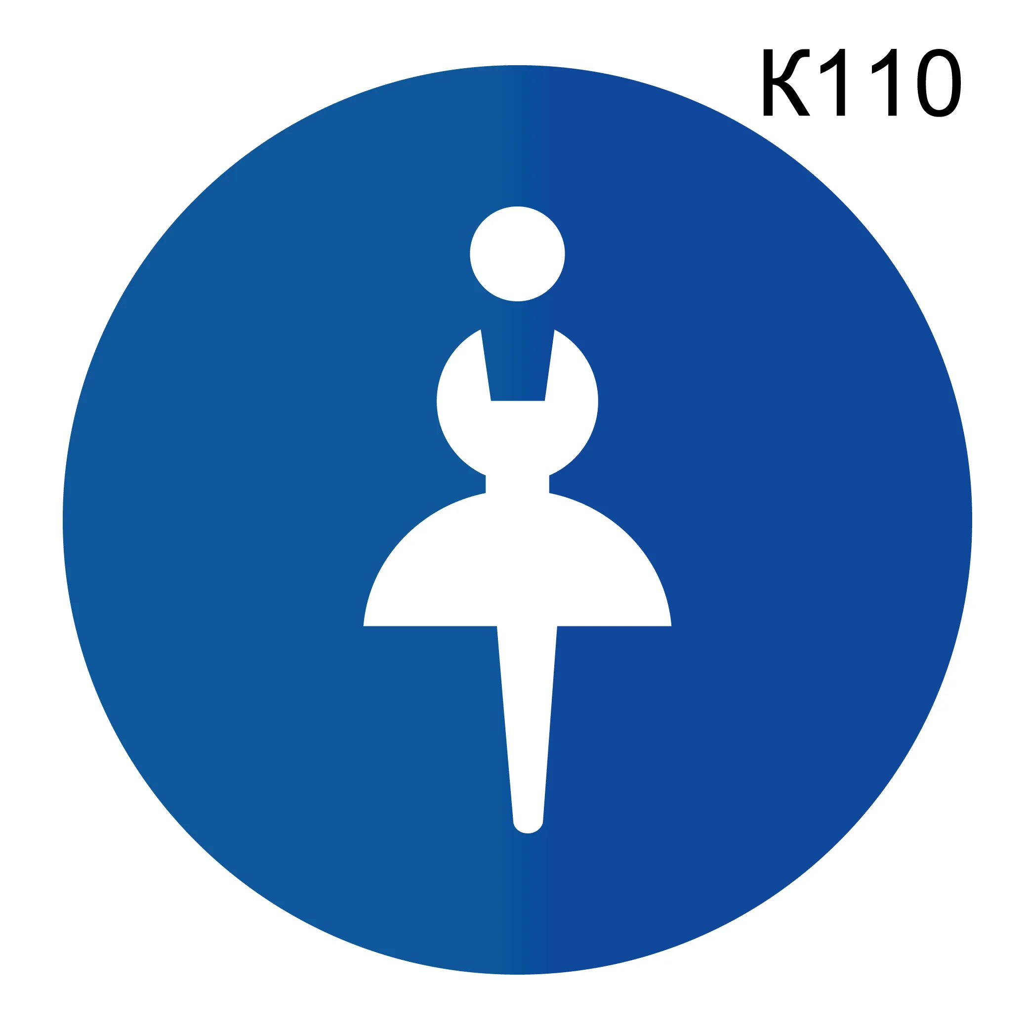 Information plate &quotfemale toilet" nameplate on the door icon K110 | Door Plates