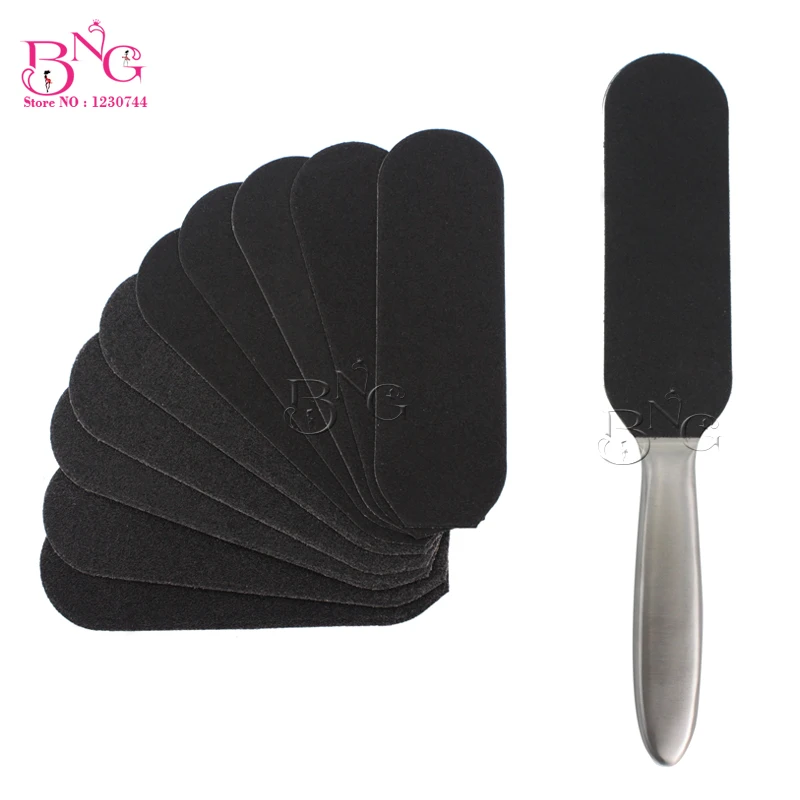 Пилки для ног BNG 10 шт. #80 #180 сменные насадки педикюра инструмент ухода за ногами