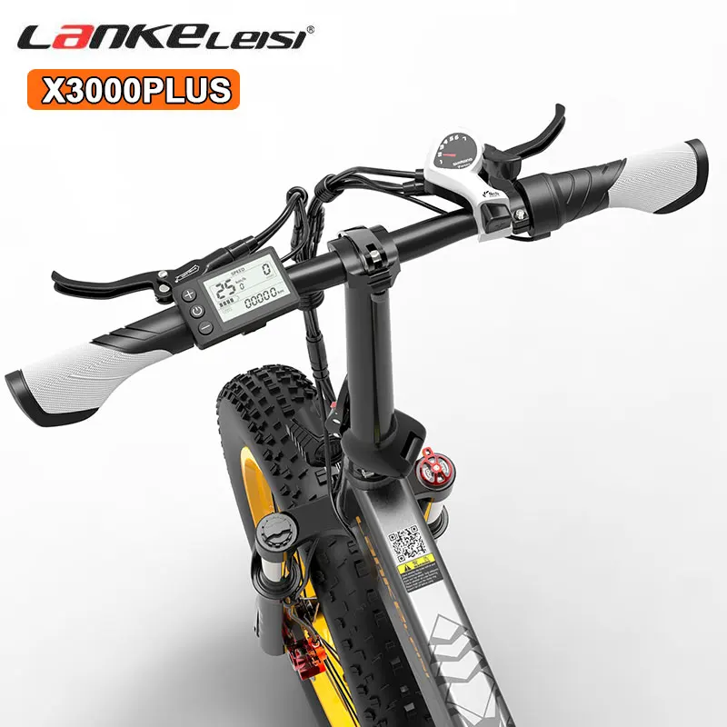 Bestellen Lankeleisi X3000PLUS Elektrische Fahrrad 20 Zoll Off Road 1000W 10,4 AH Elektrische E-bike 48V 46 KM/H Faltbare Fett Reifen Mountainbike