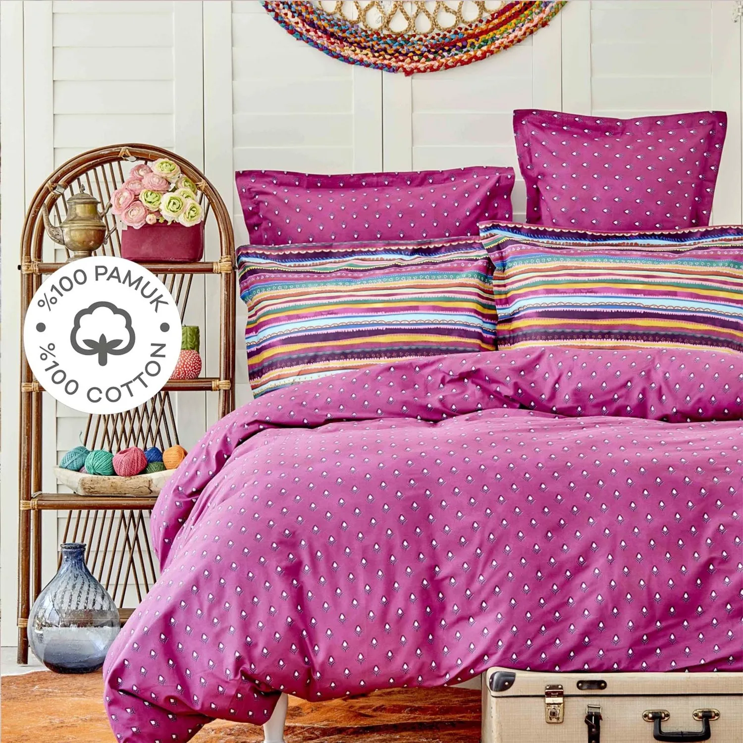 

100 Cotton Double Duvet Cover Pillow Set Bedding Duvet Cover Blanket Soft