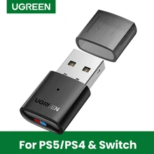 UGREEN USB Bluetooth 5.0 Transmitter Audio Adapter For Airpods PC Computer PS4 Pro Nintendo Switch Bluetooth Adapter TV Mode