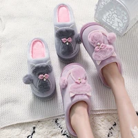 diamond pearl cat slippers womens mute home shoes platform slides girls chunky sole mules slippers woman thick fluffy slipper