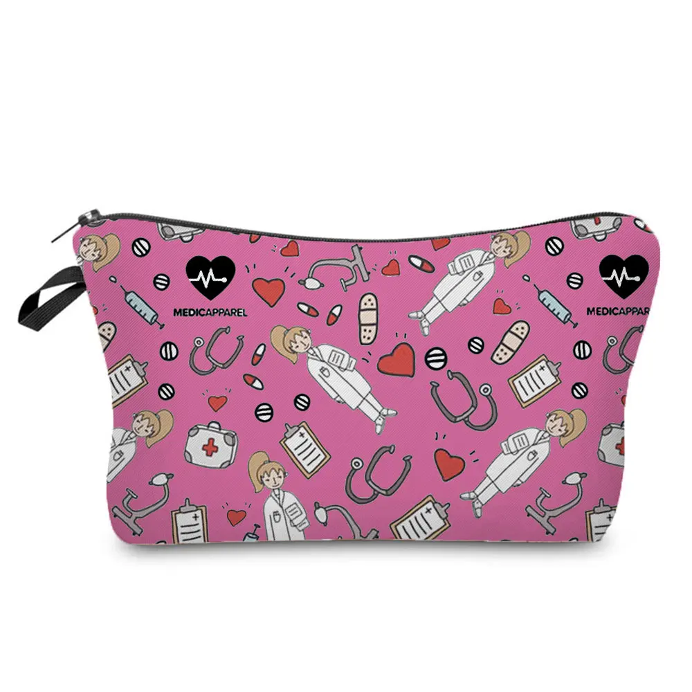 

Nurse Medical Equipment Printed Makeup Tool Bag Women Travel Fashion Storage Cosmetics Bag Toiletry Bag Pencil Case For Girls