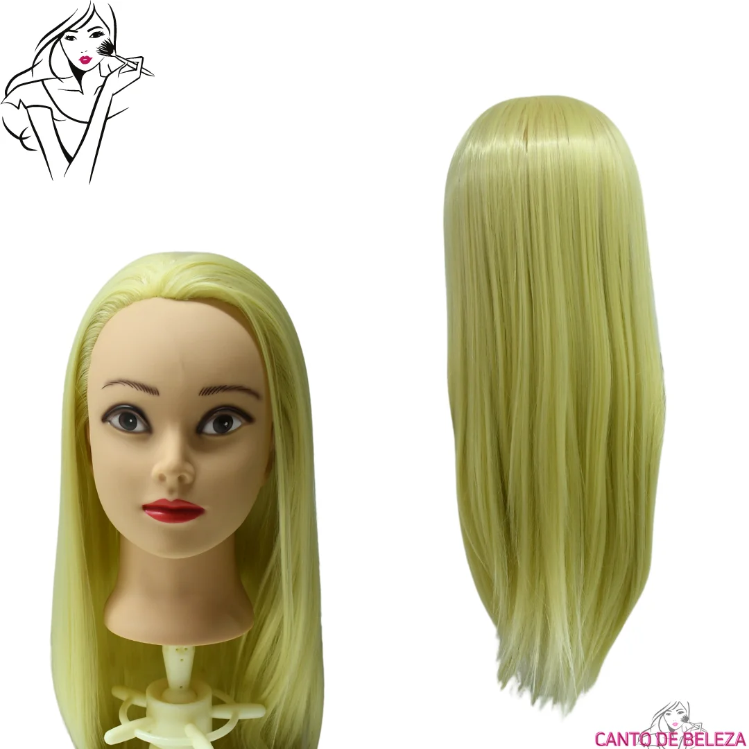 

Doll Head with Perfect Synthetic Hair for Course/Testing and Training Hairstyles and Haircuts-A0038