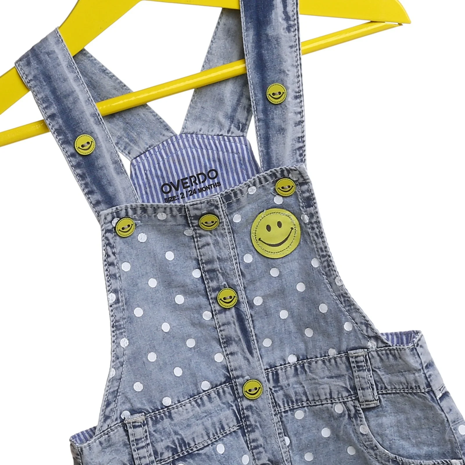 Джинсовое платье комбинезон со смайликом для маленьких девочек ebek Overdo| |