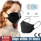 5 слоев FFP2 маска для Взрослых Черная KN95 Тканевая маска маски защитная маска для лица KN95 фильтр респиратор FFP2MASK маска