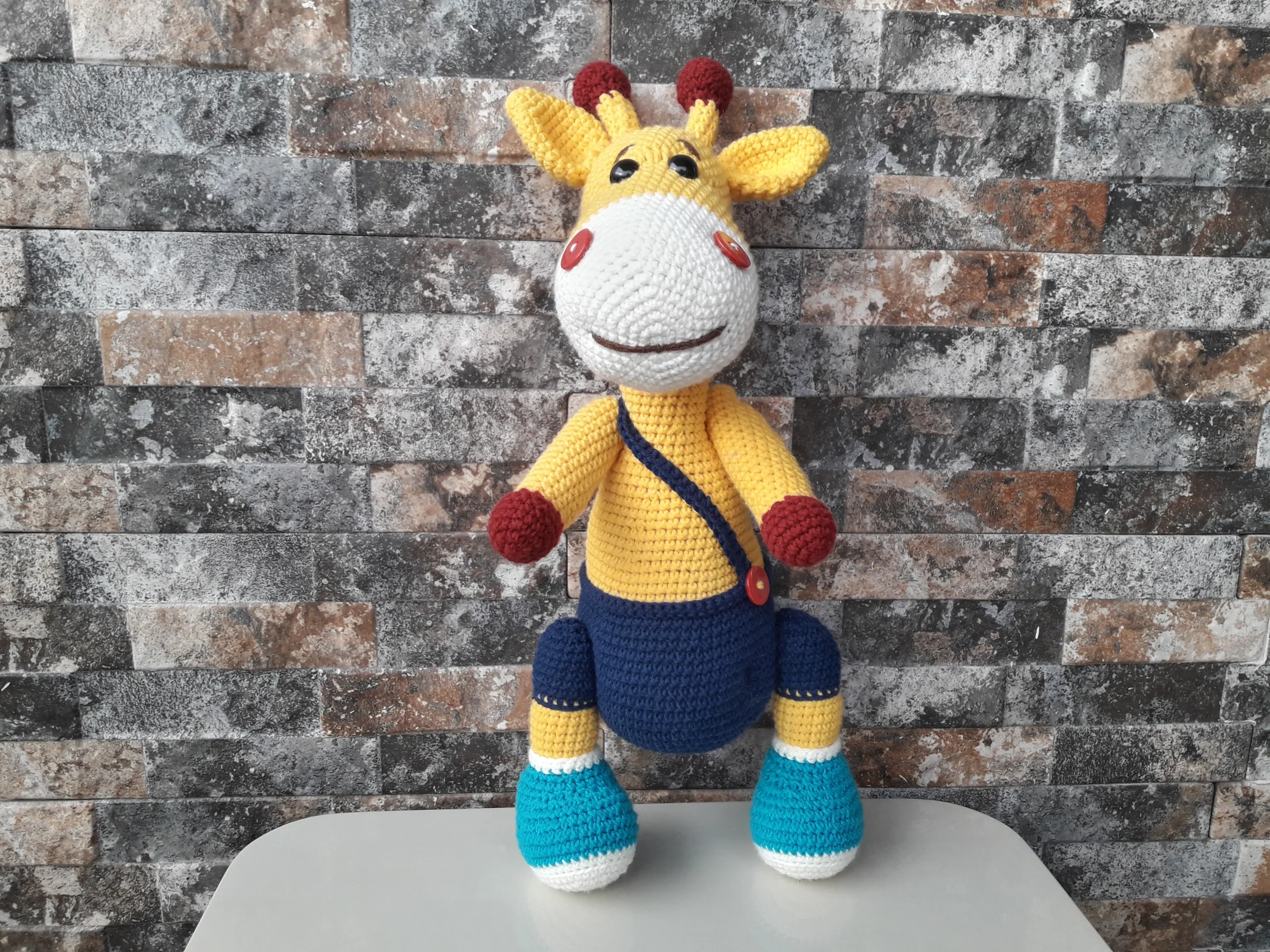 Органический милый жираф амигуруми игрушка здоровый Антибактериальный ручной