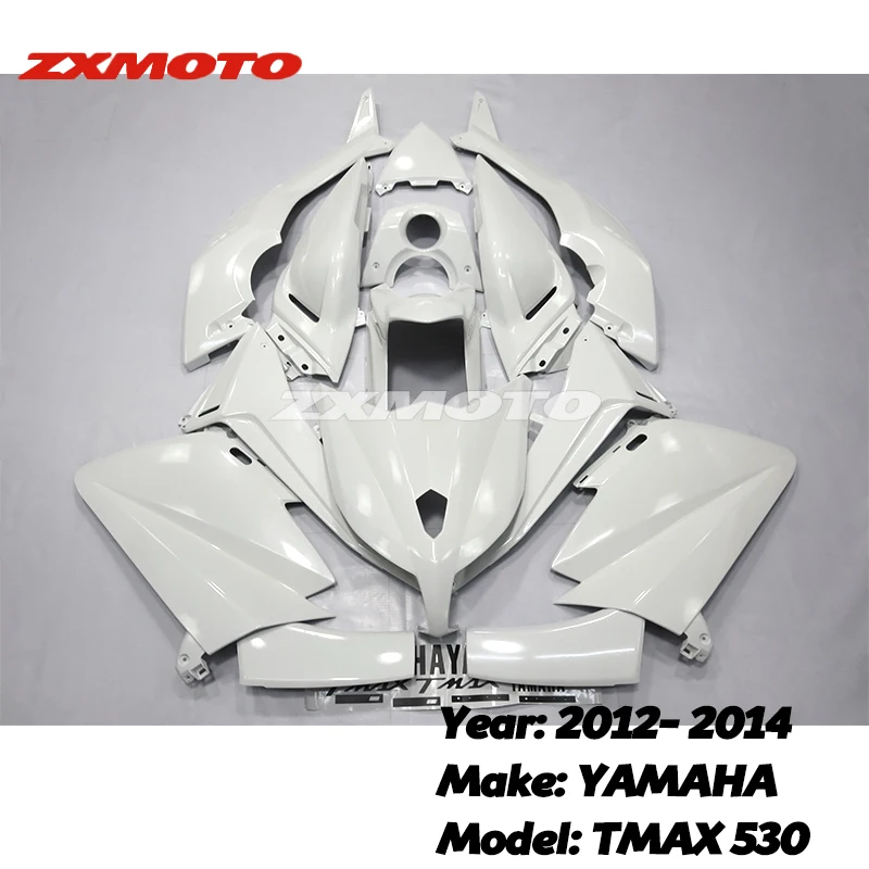

ZXMOTO Full Fairing Bodywork Kit Panel ABS Plastics Fit For 2013 to 2014 YAMAHA TMAX 530 12 13 14 Black White Injection Molded