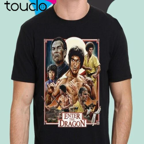 Футболка с изображением дракона Брюса Ли винтажный подарок для мужчин и женщин