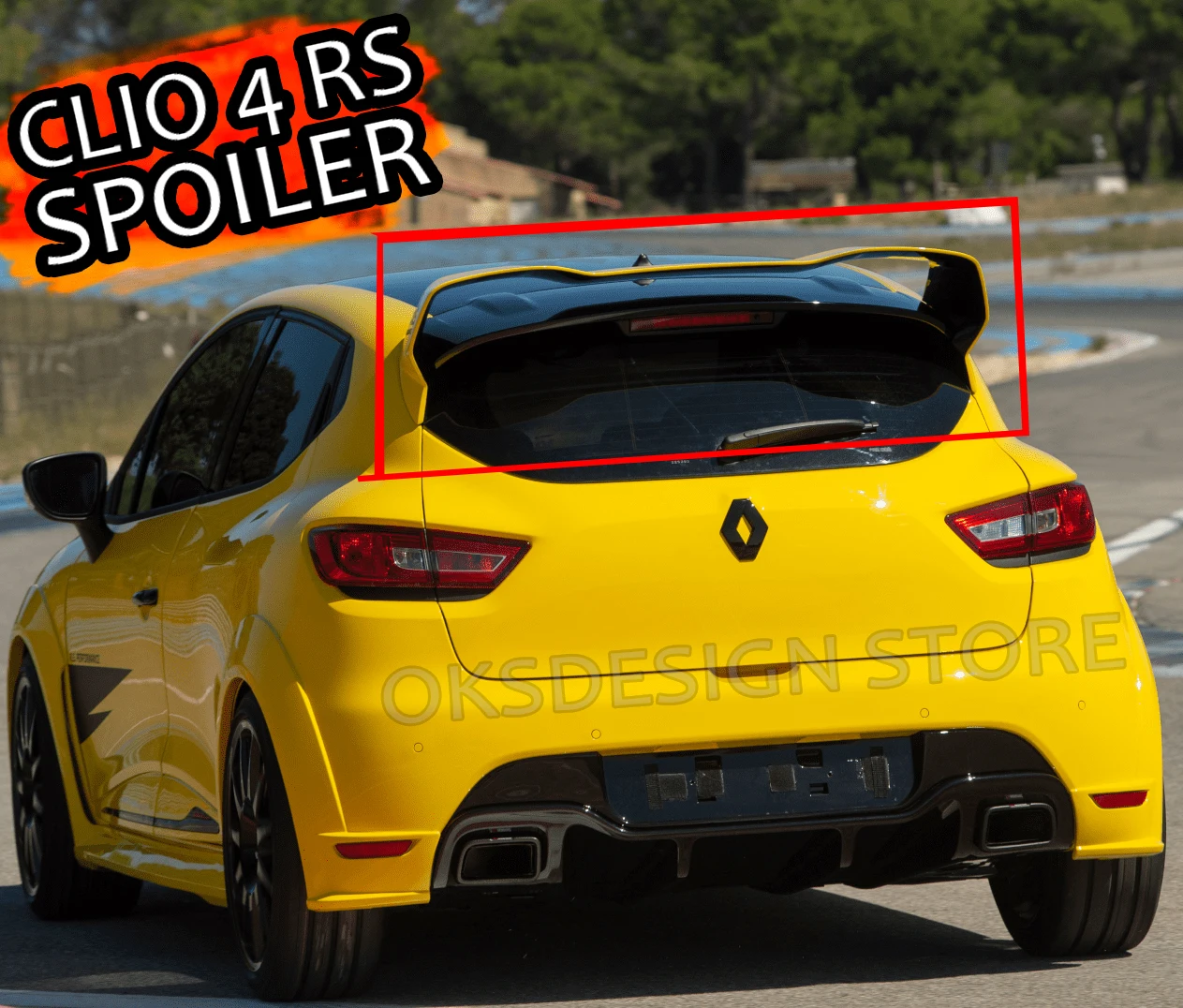 

Спойлер багажника для Renault Clio 4 RS (стекловолокно) для Clio 4 2012 2013 2014 2015 2016 2017 2018 2019