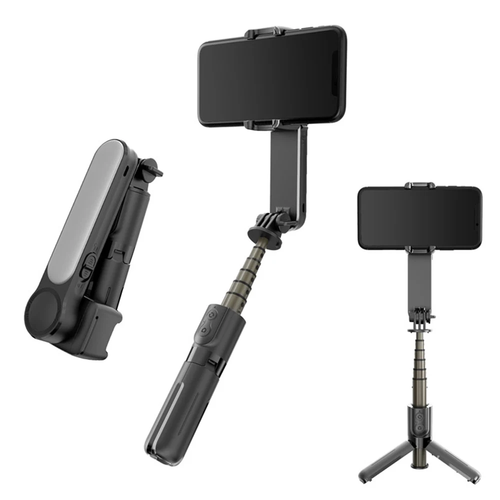 

Wireless Bluetooth Selfie Stick Handheld Gimbal Stabilizer Mini Tripod Extendable Monopod With Fill Light For IOS Android Phone