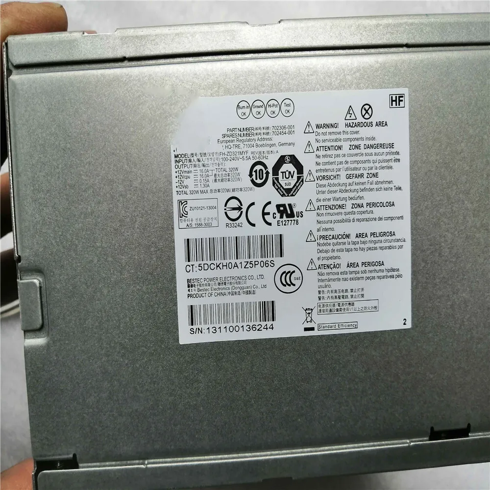GD оригинал для Elite 800 G1 Pro 600 башня пк 320 вт источник питания 702305-001 702453-001 702306-001