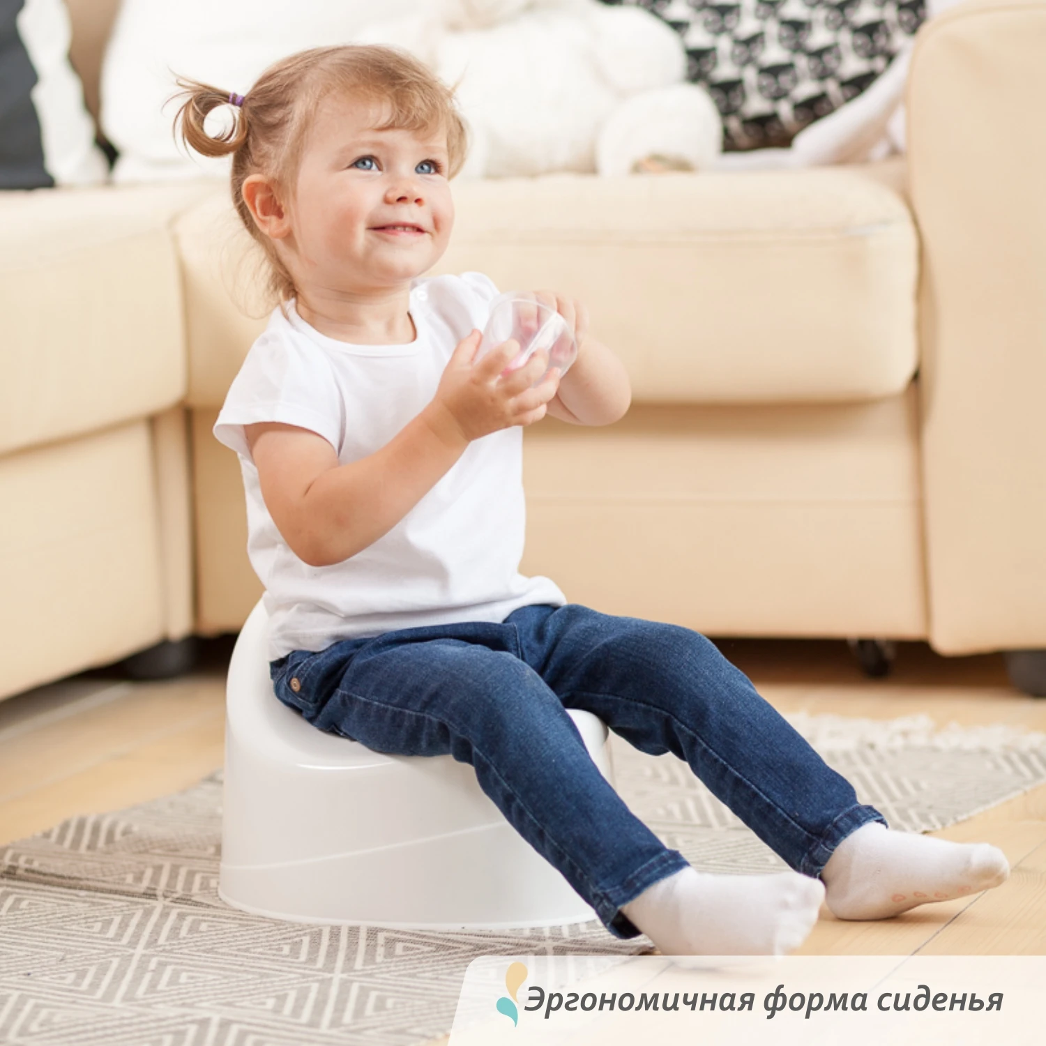 Горшок туалетный детский Kidwick Ракушка с крышкой |