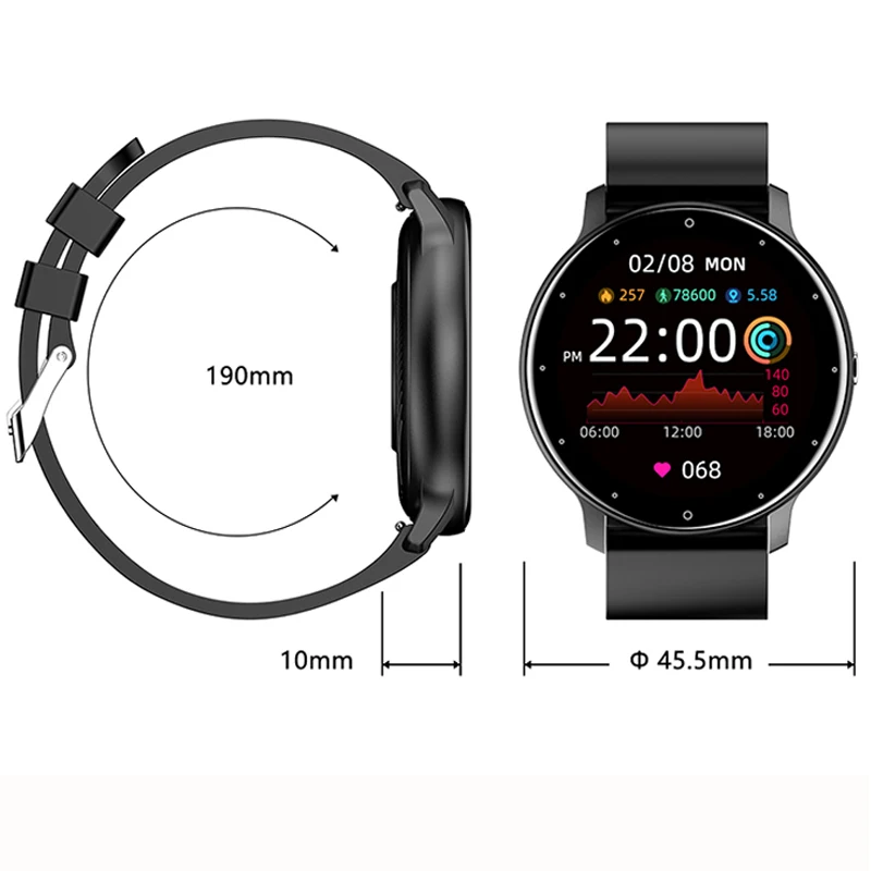 

TagoBee Smart Watch Men ZL02 Full Touch Women Smartwatch Sport Pedometer Real-time Weather For IOS Android