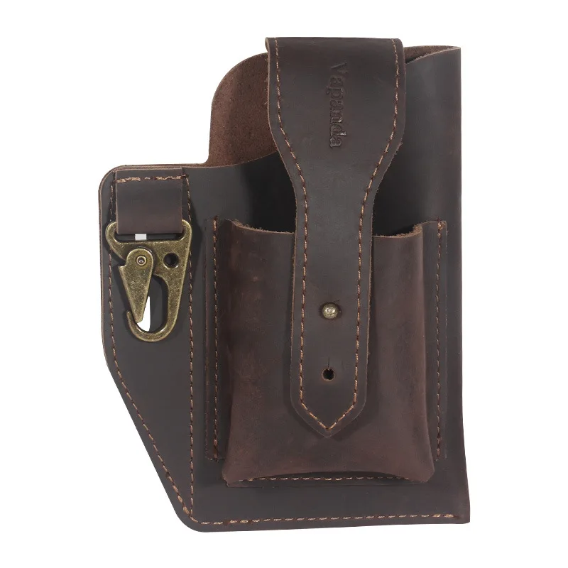 

Leather Waist Bag Men's Outdoor Sports Belt Hanging Site Mobile Phone Bag