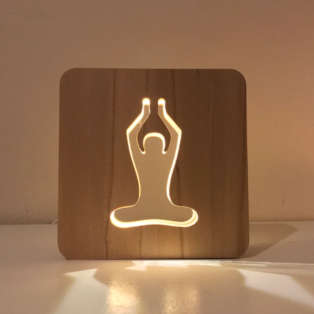

Night lamp with Yoga Design for Babyrooms with Giftpacket - LED nightlight- Home decoration