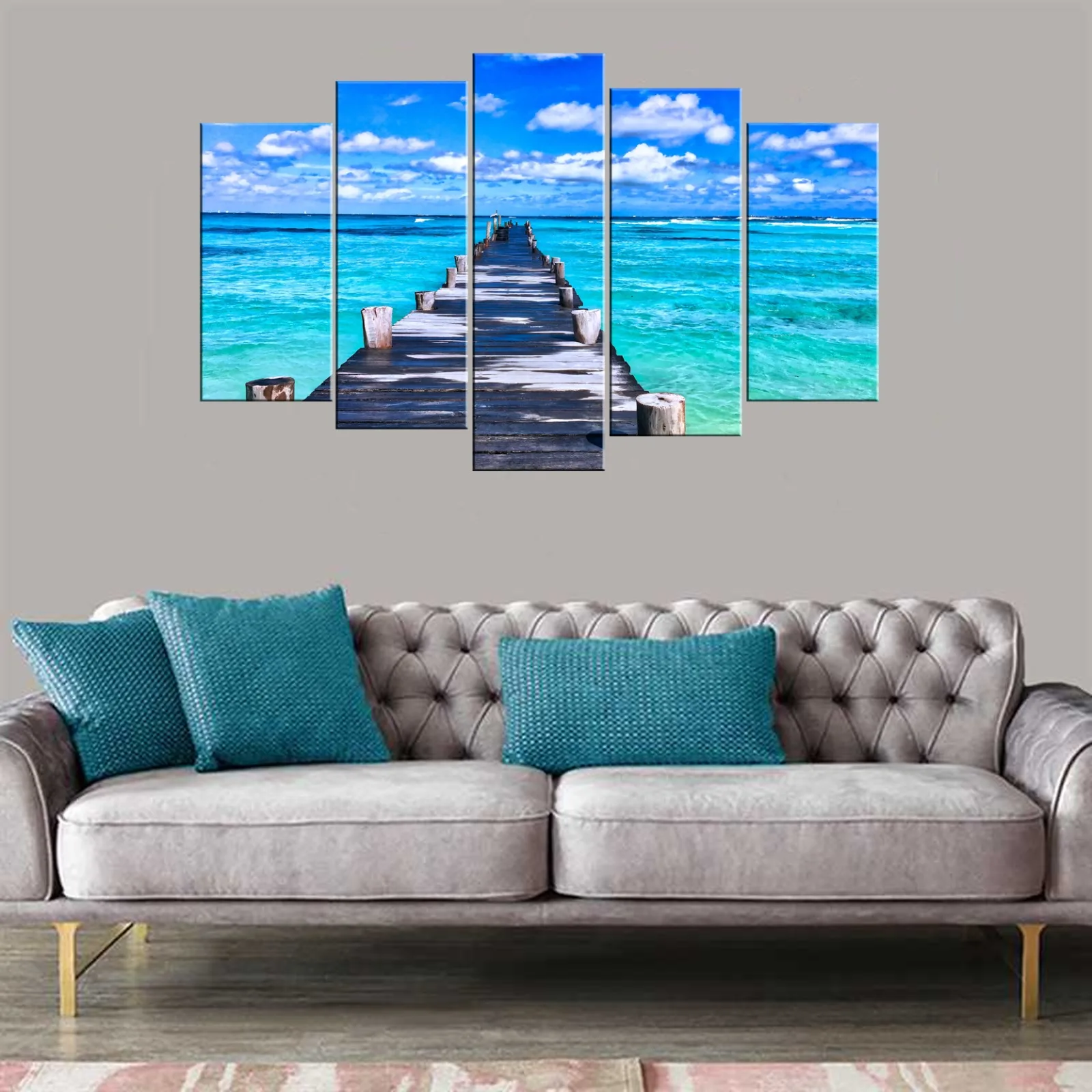 

OCEAN-5 PIECE PICTURE of MDF TABLE
