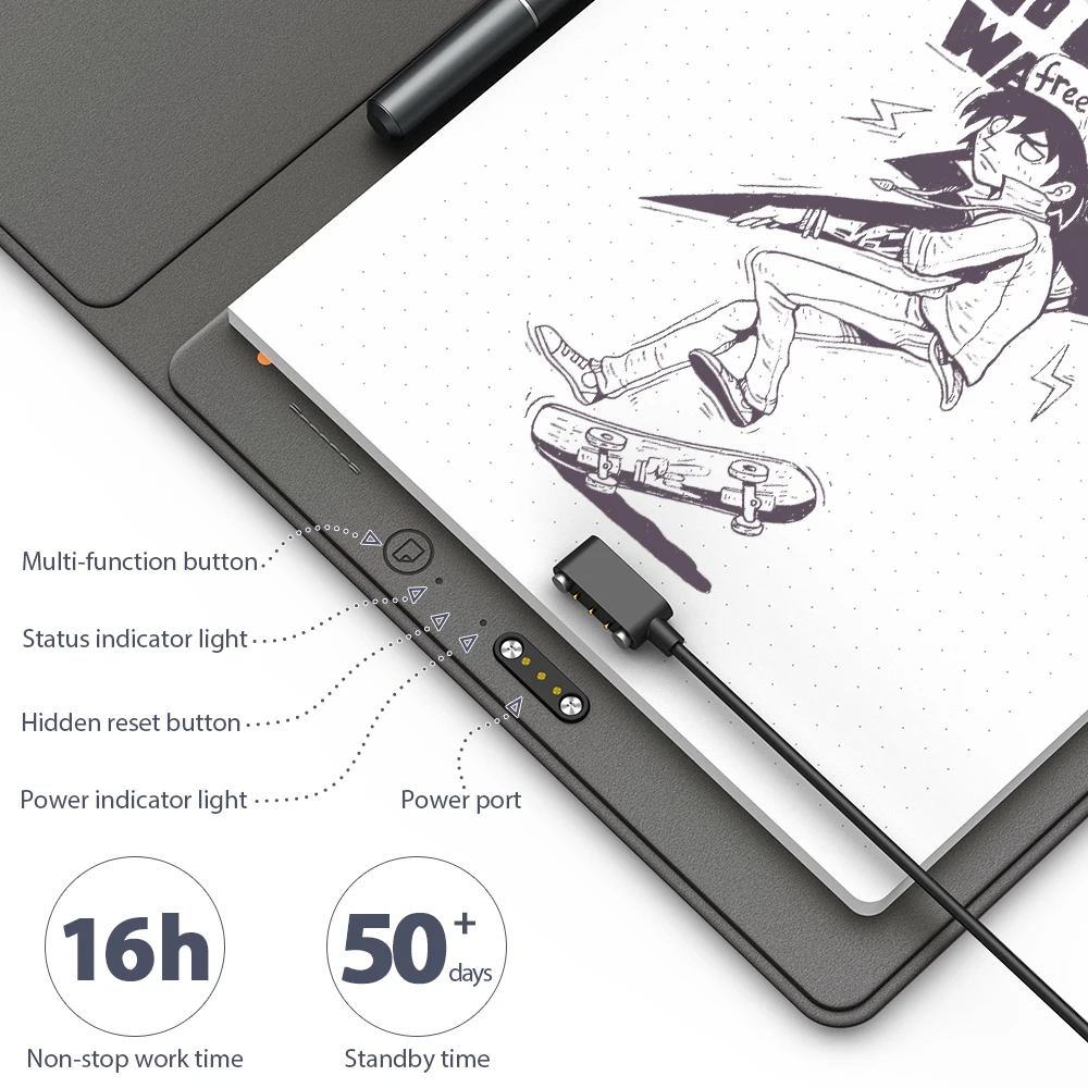Цифровой планшет XPPen Note Plus совместимый с Bluetooth 5 0 ручка без аккумулятора Размер A5
