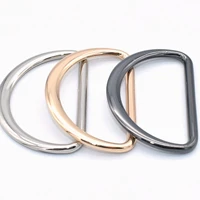 2 d ring silvergunmetal d buckle zinc alloy buckle hook making hardware charm jewelry leather belt purse handbag diy accessory