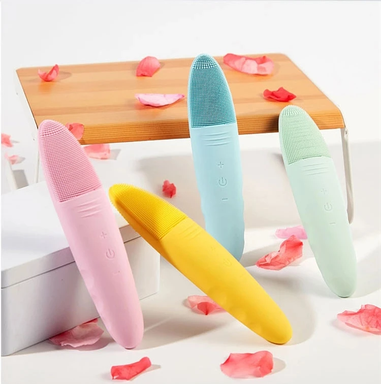 

Beauty Skin Care Wash Face Pore Cleaner Electric Ultrasonic Facial Cleanser Silicone Face Brush Cleansing Brushes