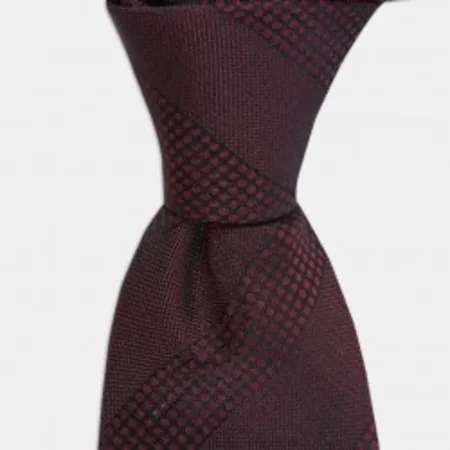 

Black striped burgundy silk tie 67828142