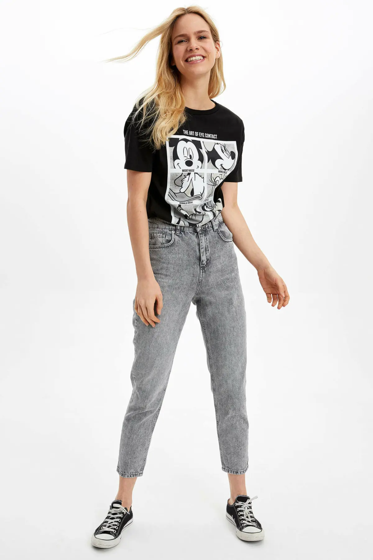 DeFacto женский светильник серые джинсы женские повседневные джинсовые штаны