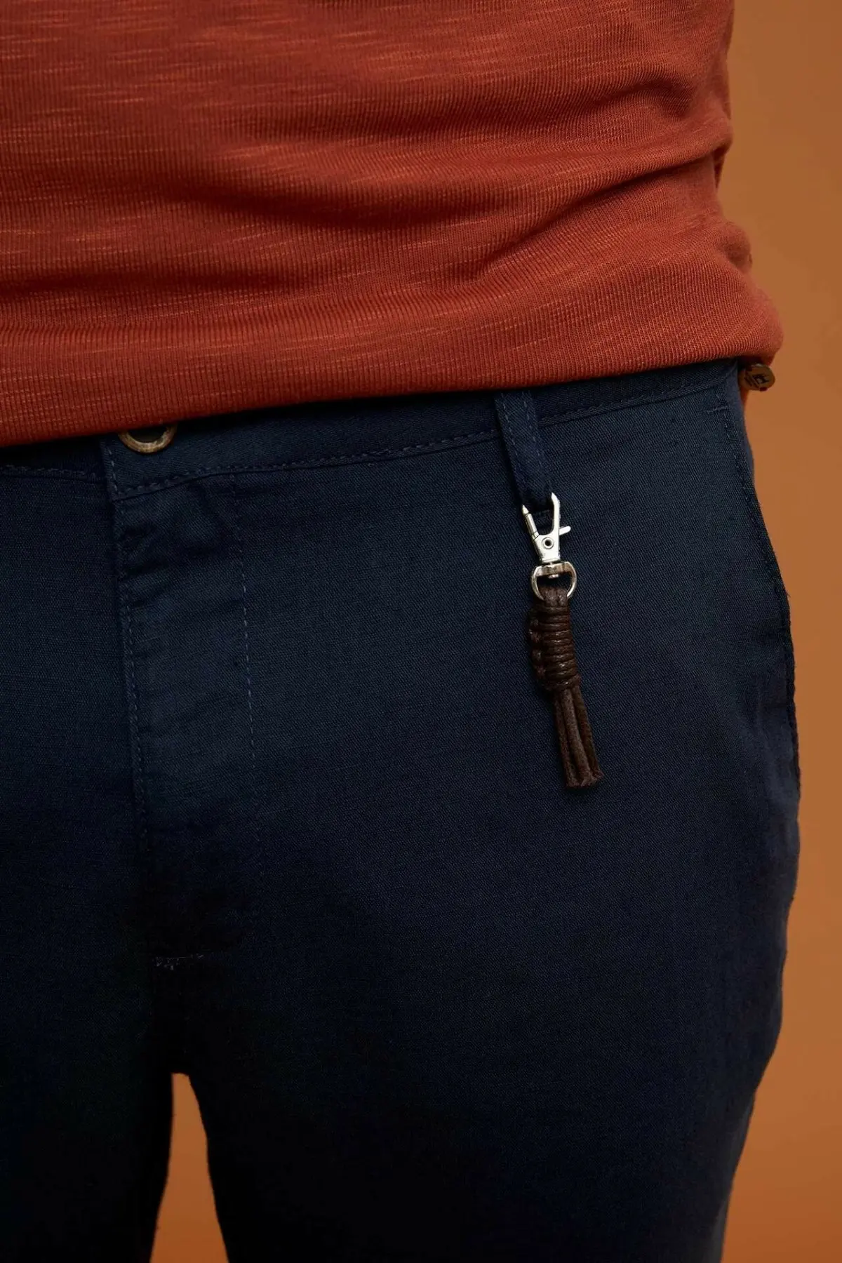 DeFacto модные мужские брюки высококачественные прямые костюмы Простые Длинные на