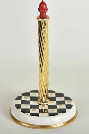 

Decor Checkered Paper Towel Holder Handmade Object. Home Decor Kitchen Decoration Room Decor Statue. Turkish Hyper Quality