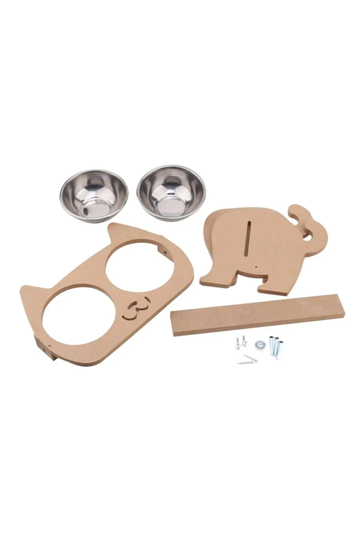 

Wooden Cat Dog Food Plate And Container Stainless Moisture Repellent 200 ml