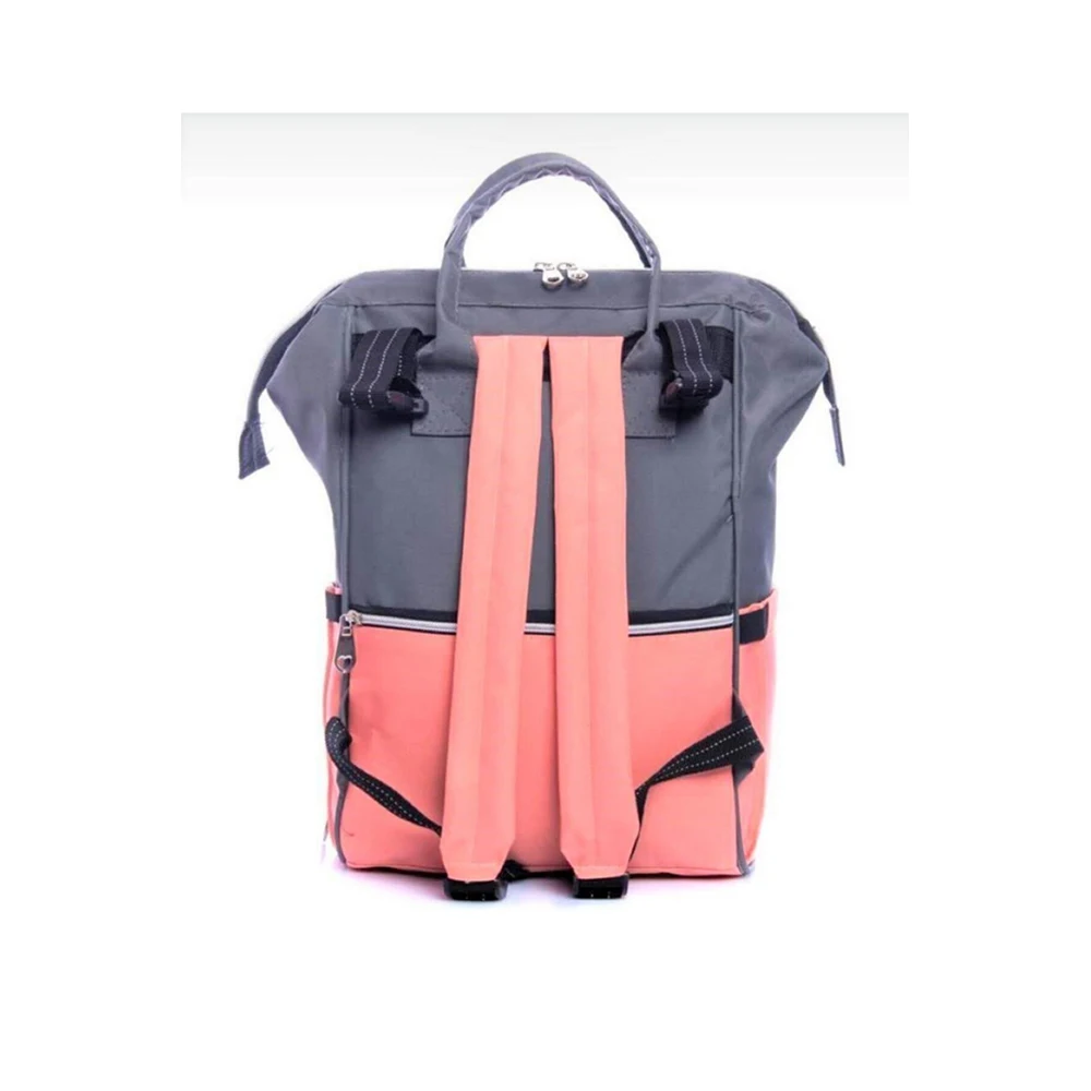 구매 라이트 핑과 그레이 프린트 베이비 보틀 보온병 배낭 방수 멜빵 베이비 케어 대용량 럭셔리 배낭