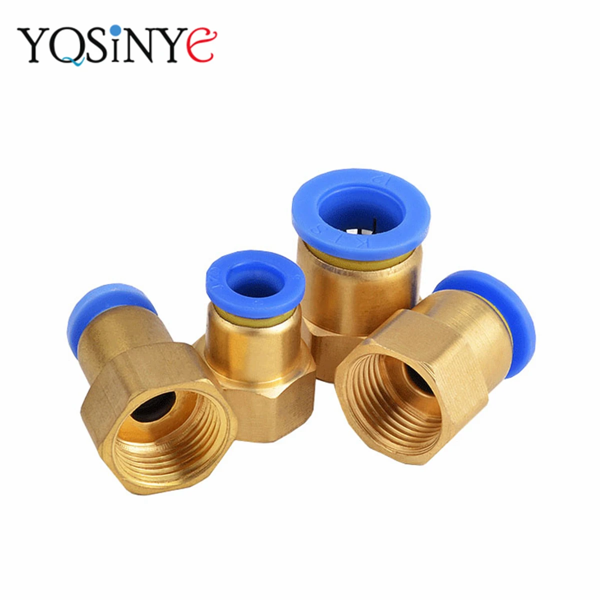 

Air Fitting PCF Pneumatic Quick Connector For 4 6 8 10 12mm Hose Tube Pipe To 1/8" 3/8" 1/2" 1/4" BSP Female Thread Brass