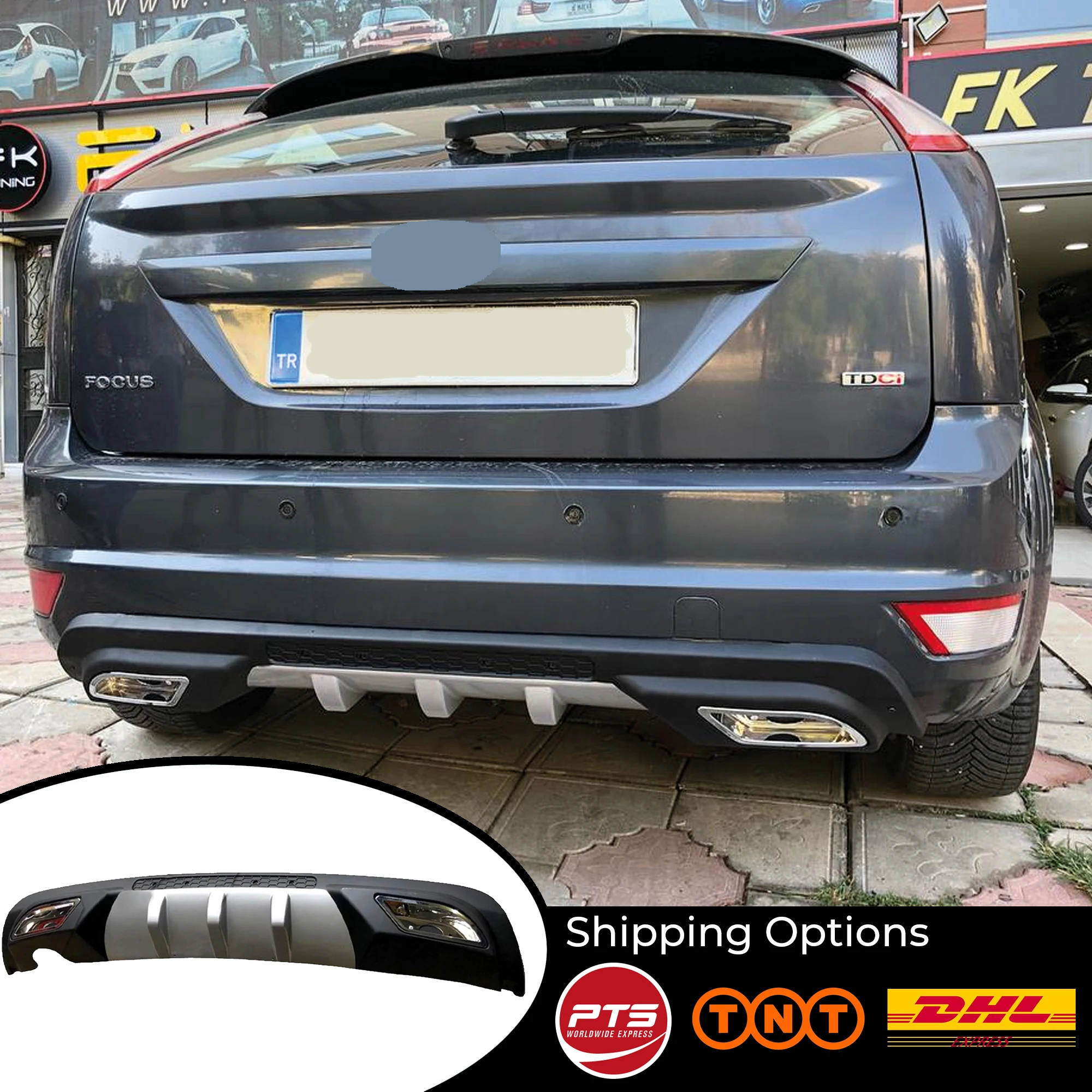 

Автомобильный задний бампер для Ford Focus 2 3 HB SD Универсальный задний диффузор для кузова Комплект спойлера