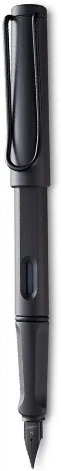 Перьевая ручка Lamy Safari с металлическим зажимом черный матовый перо 17-м |