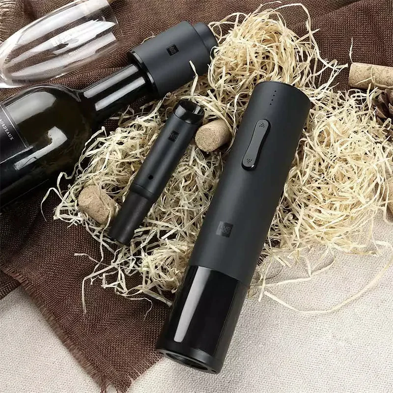 

Xiaomi Huohou Electric Red Wine Bottle Opener Set 4 in 1 Automatic Corkscrew Tools Gift Kit