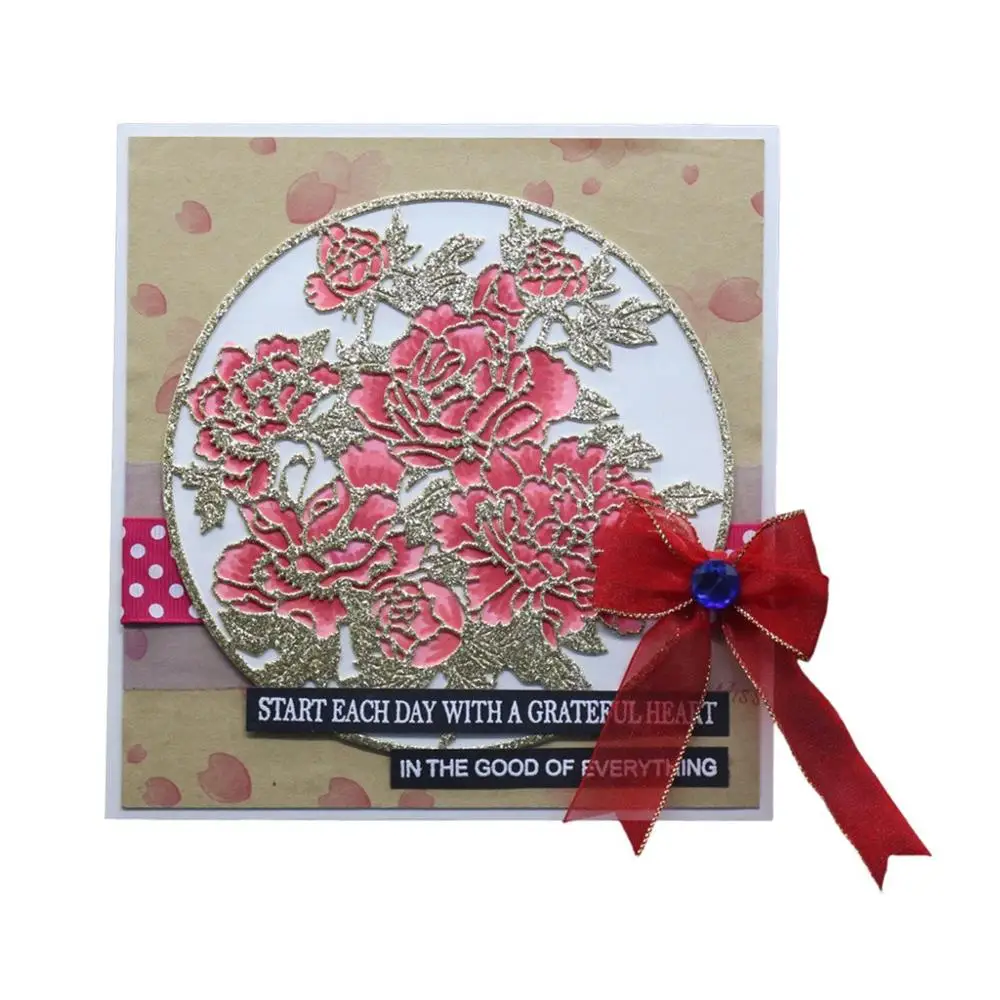 Металлические режущие штампы роза фон трафареты для DIY скрапбукинга тиснение