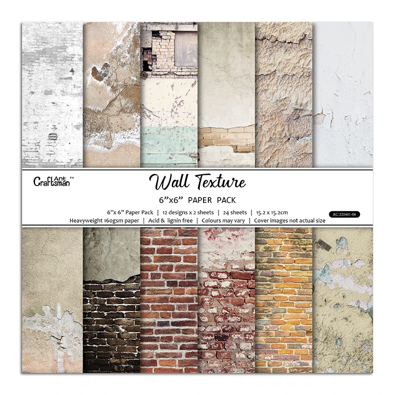 Новинка 2022 года бумажный пакет для скрапбукинга с текстурой стен 24 листа фон