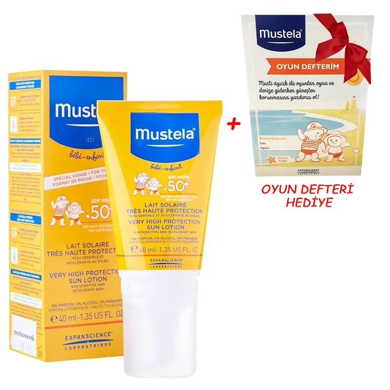 Mustela Молочко для лица Sunshine SPF50 40 мл|Скрабы и средства тела| |