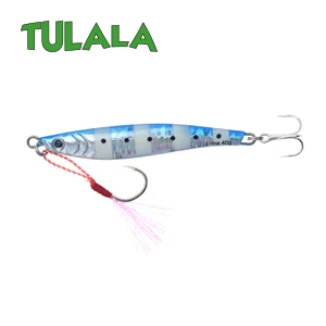 Zebra Blue Tulala литой металл 40 г джиговая блесна, шкура, литье свинца, рыбы, SeaBass, рыбалка на щуку Приманка снасти, вобберы, жесткие приманки - Цвет: Zebra Blue