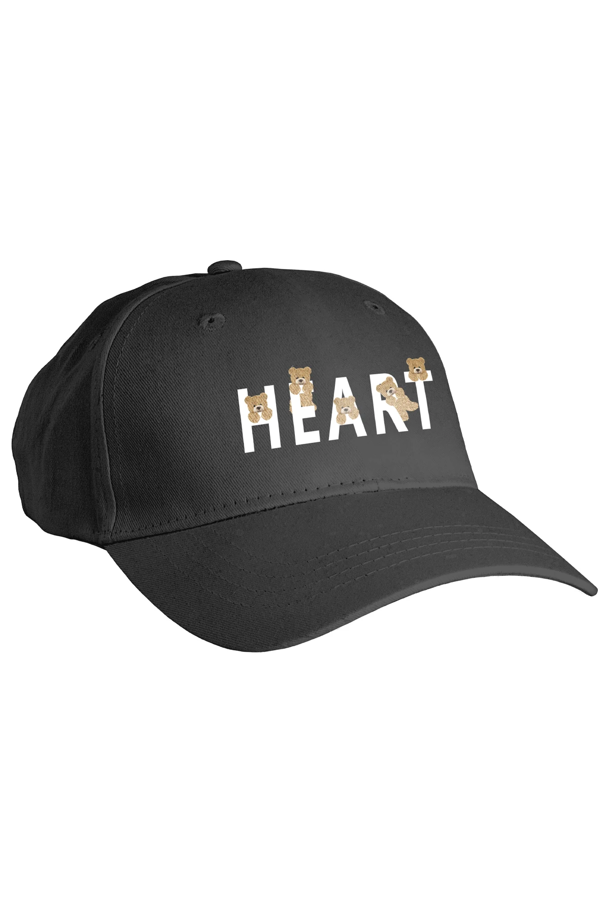 

Unisex Black Heart Bear Hat