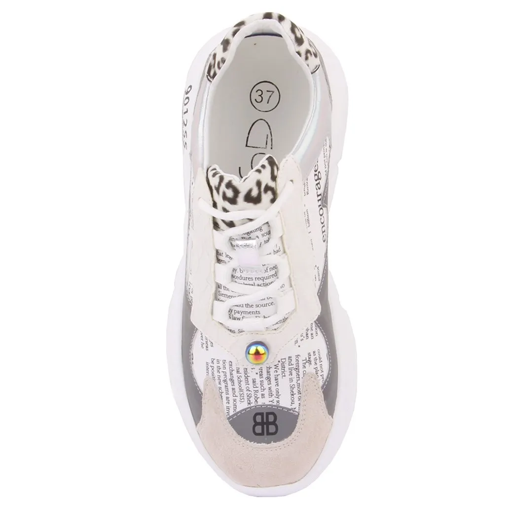 

Guja-Beige, White High Bottom Women 'S Casual Shoes