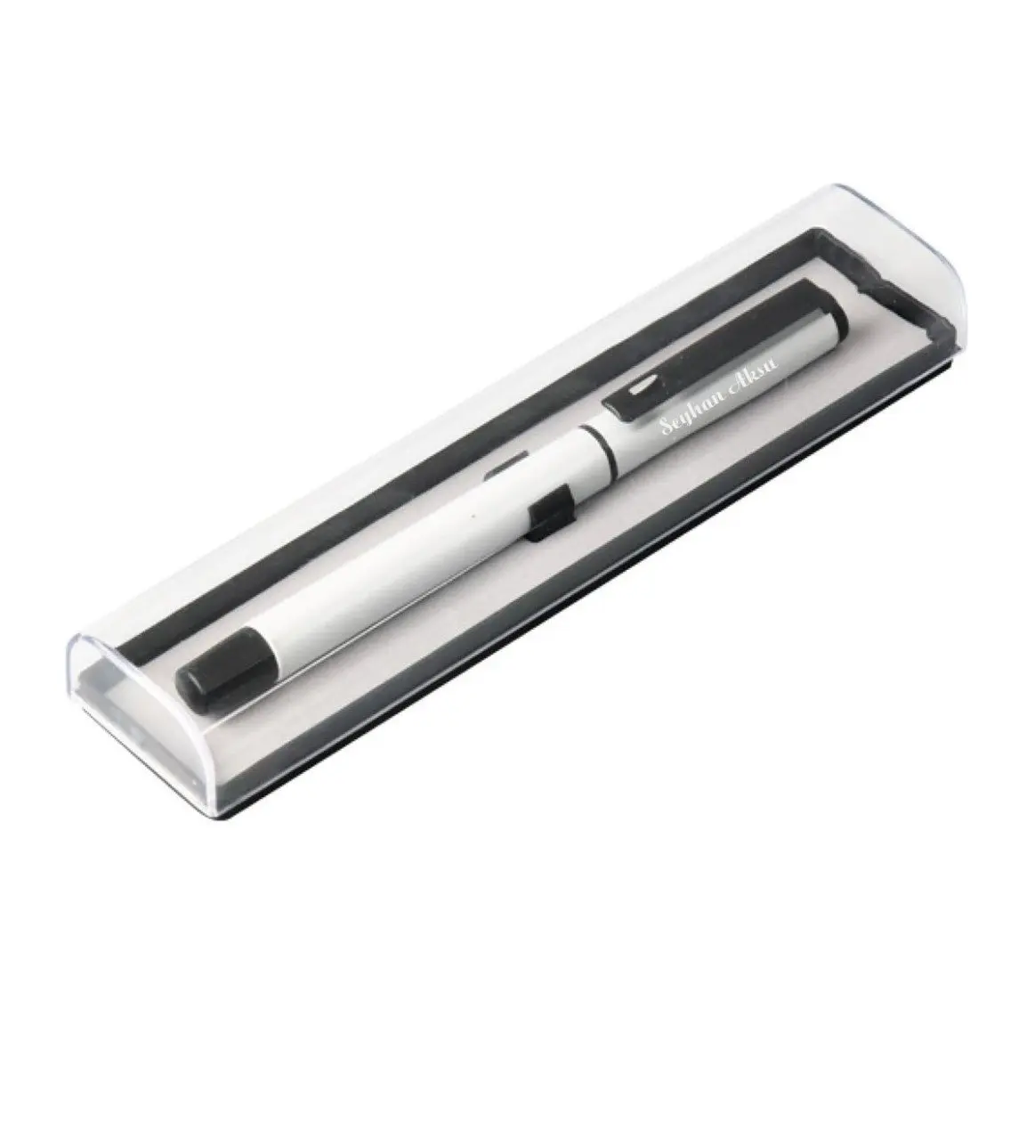 

Personalized Boxed White Roller Pen Set (Model 1697)