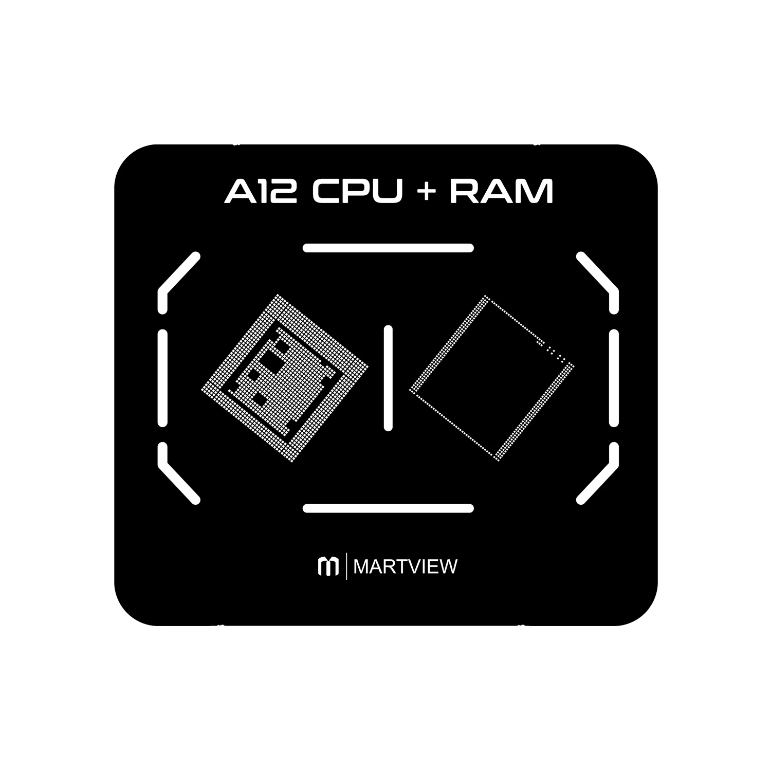 Martview верхняя/нижняя часть в одном черная реболлинговая трафаретная Оловянная