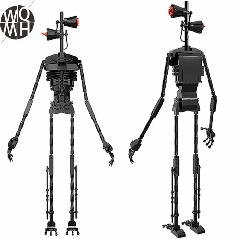 Экшн-фигурка MOC на Хэллоуин строительный блок ужасная городская сирена голова