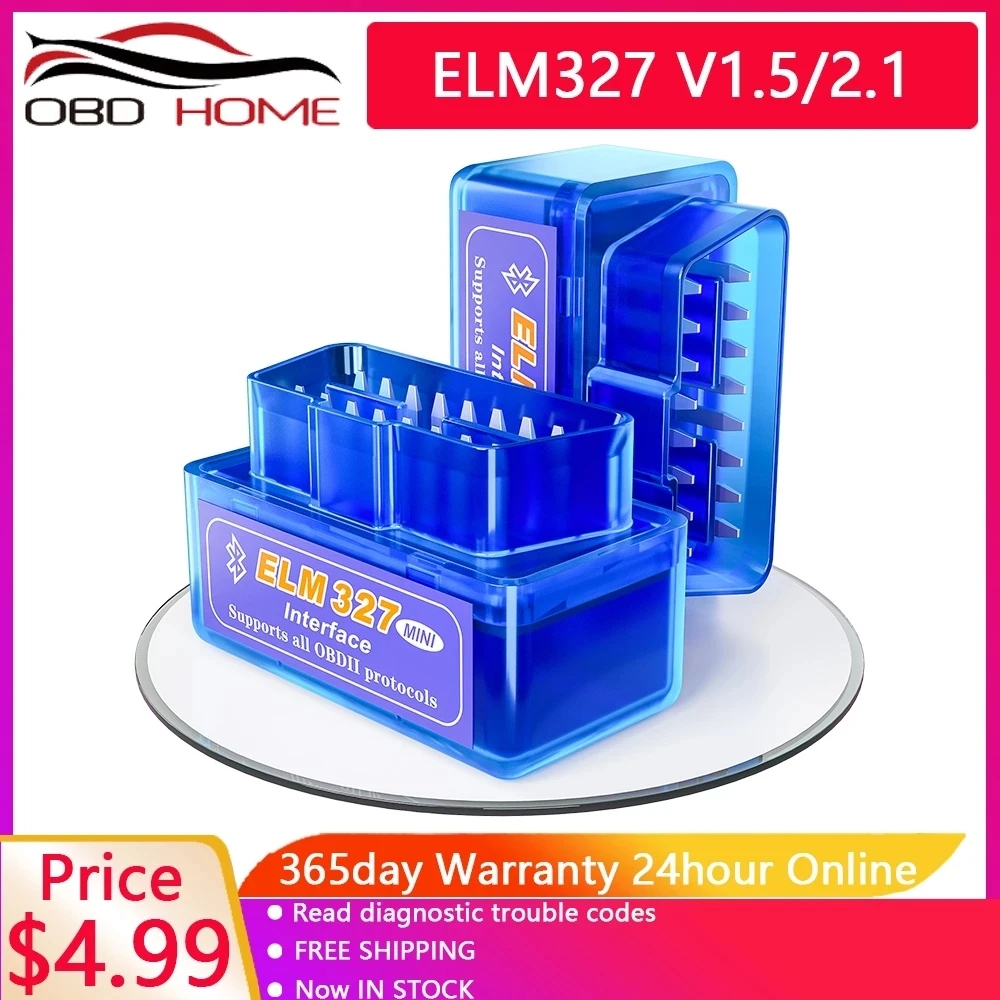 

OBD2 MINI ELM327 V1.5 V2.1 OBD2 Сканер Bluetooth Code Reader для Android Windows, Авто диагностический сканер Odb2 Адаптер OBDII для проверки света двигателя для Torque Pro, OBD Fusion, ...